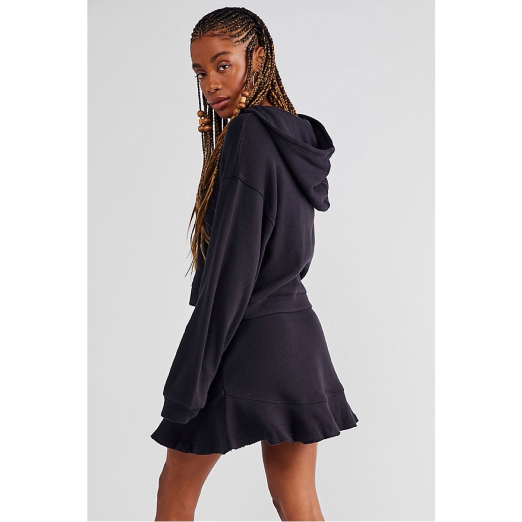 Free People Knit Skirt & Hoodie Social Set